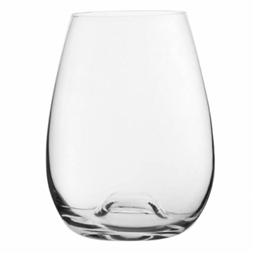 stemless wine glass with no branding