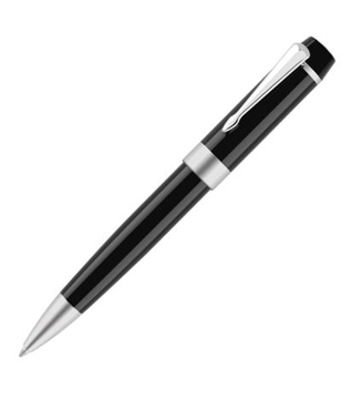 Tornado Metal Ball Pen in black with silver trim