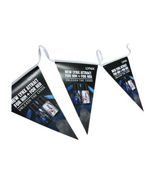 Triangular Paper Bunting in black with digital print