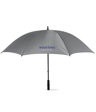 Windproof Umbrella in grey with 2 colour print logo