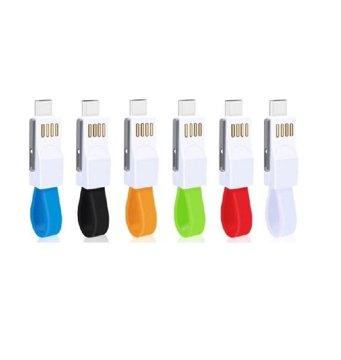 6 charging cables with a lightning pin in different colours