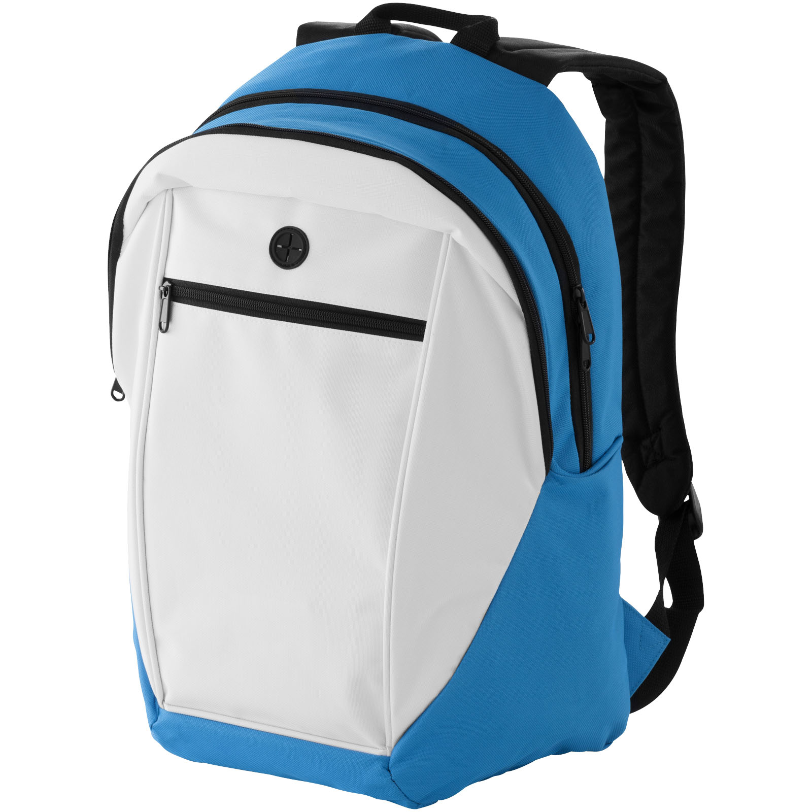backpack blue white