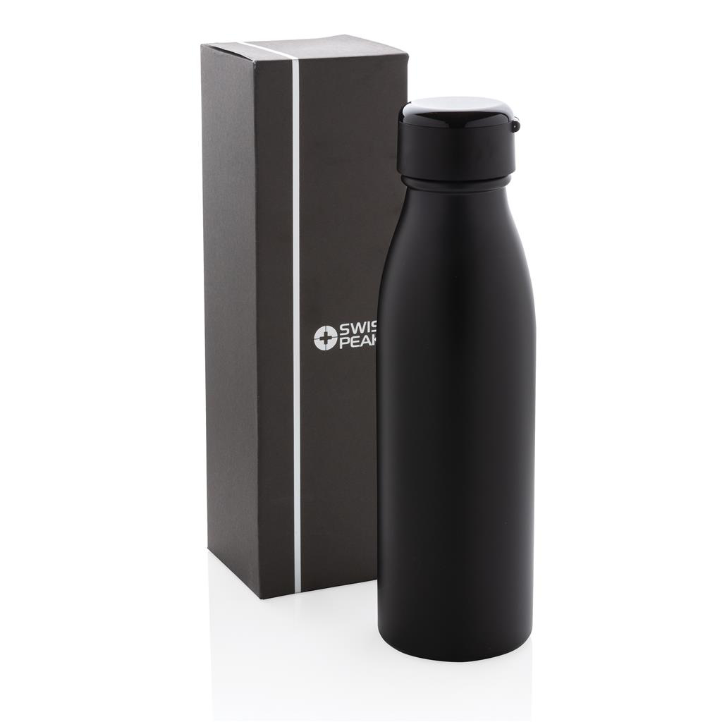 Picture of Swiss Peak vacuum bottle with mini true wireless earbuds