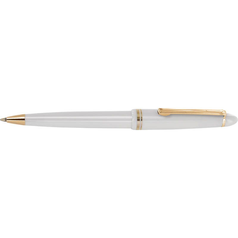 Alpine Gold Ball Pen in white with gold trim