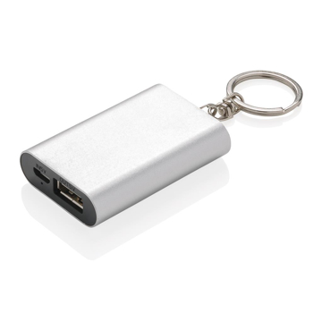 1.000 mAh keychain powerbank in silver