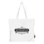Large white shopper bag with corner storage pouch