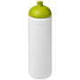 Large frosted drinks bottle with straight sides ideal for branding, and green sports lid