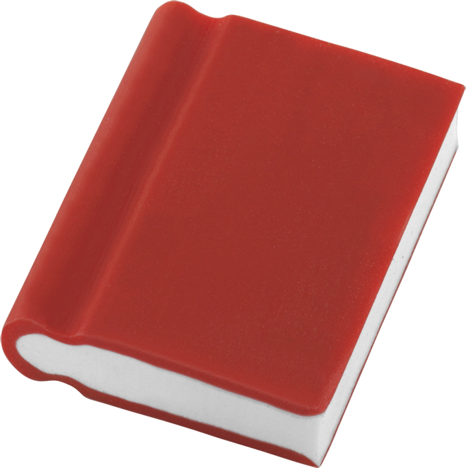Book Eraser in red and white