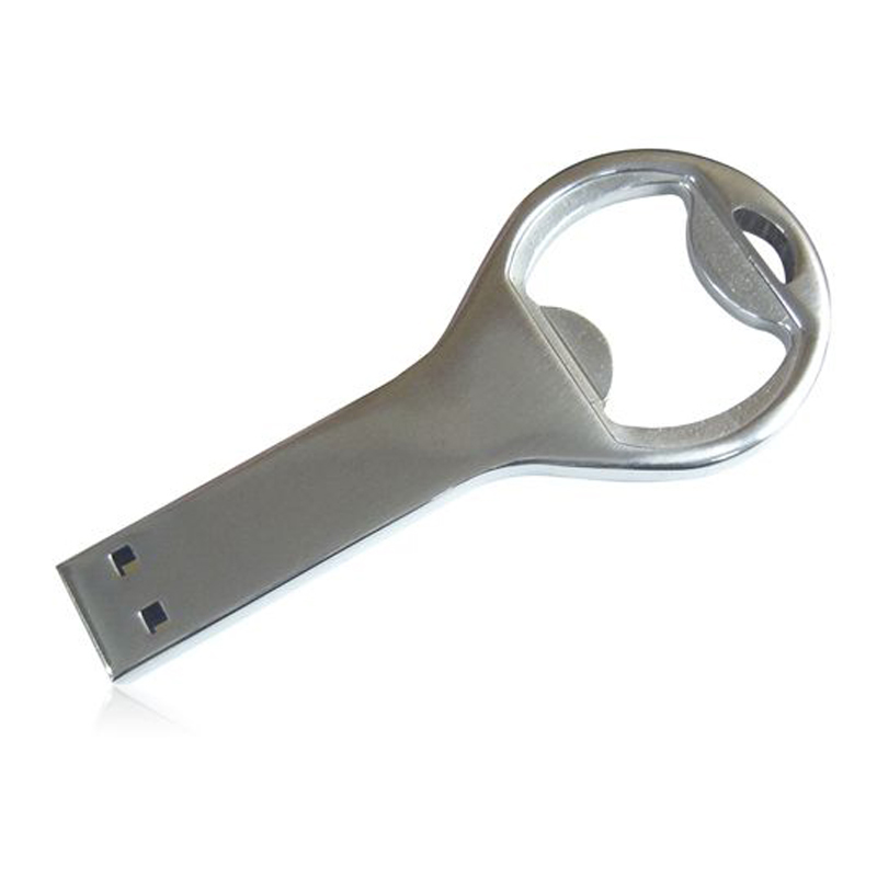 Bottle Opener USB in silver