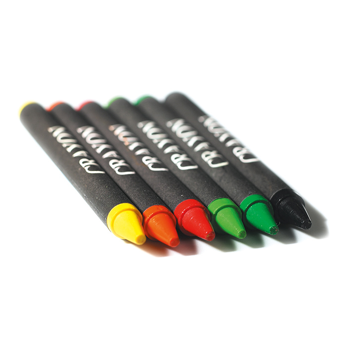 6 brabo coloured crayons