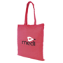 Budget Colour Shopper in red with 2 colour print logo