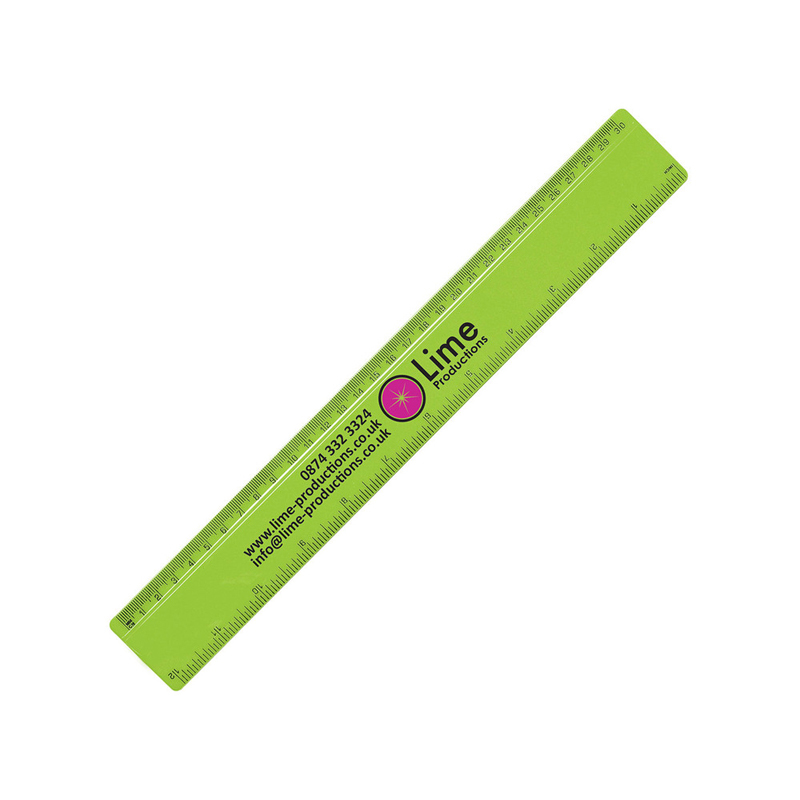 Renzo 12 Inch 30cm Ruler in lime