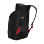 Felton 16" Laptop Backpack in black with red details back of rucksack