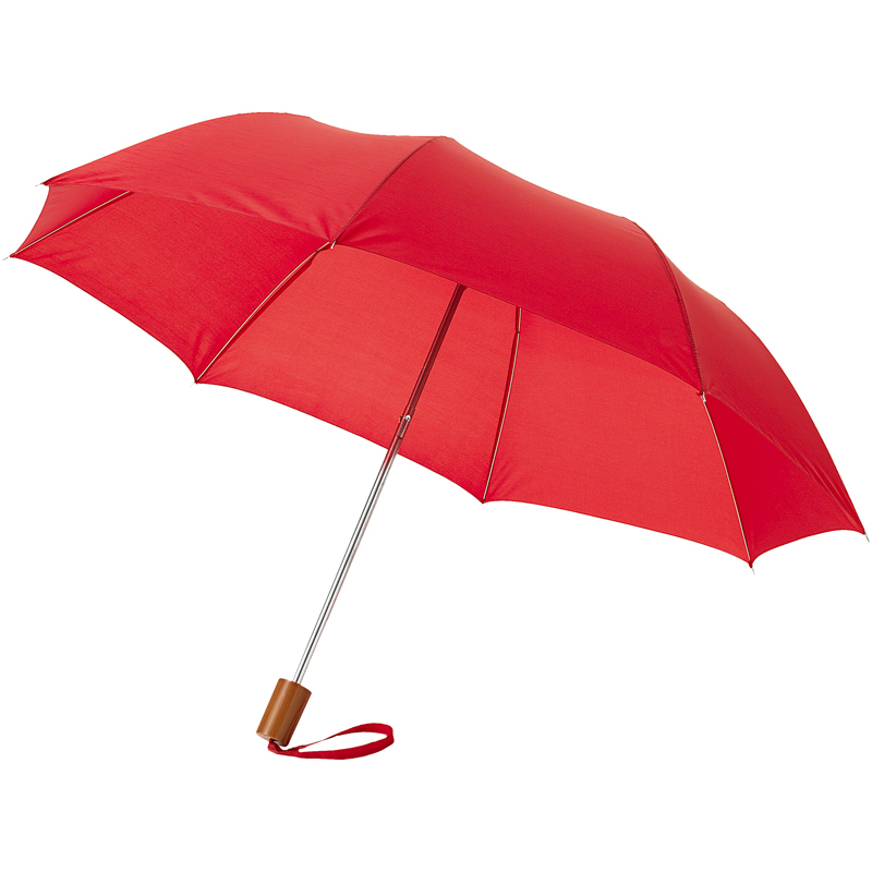 2 Section Budget Umbrella in red