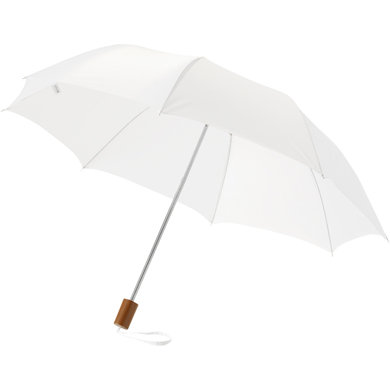 2 Section Budget Umbrella in white