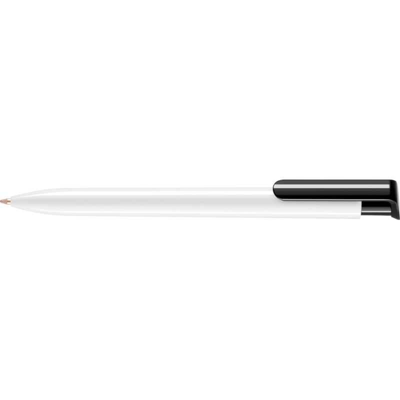 white pen with black clip