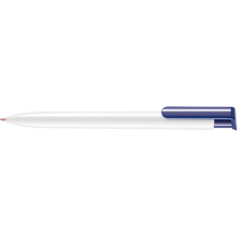 navy blue and white ballpen