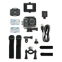 Action camera and 11 accessories in black