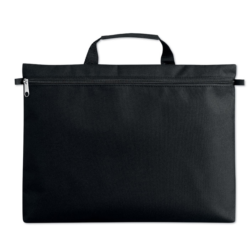 Document carry case in black with front zip