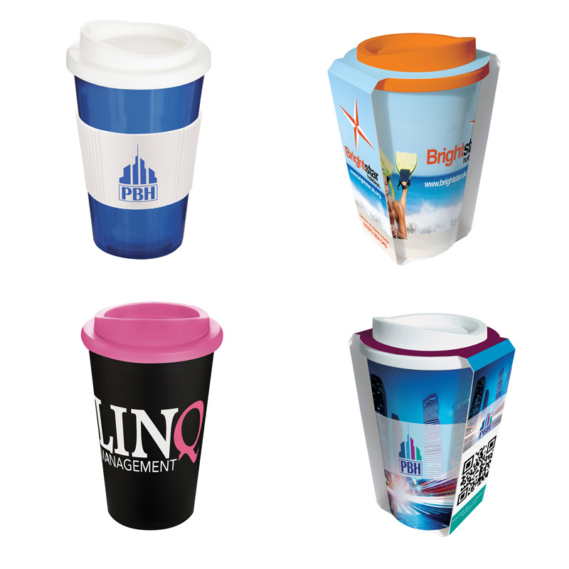 Reusable travel mug in a range of mix and match colours