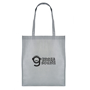 Shopping tote bag in grey personalised with a company logo