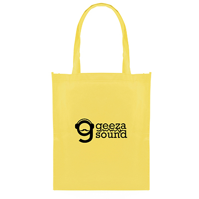 Yellow shopper tote with matching yellow long handles