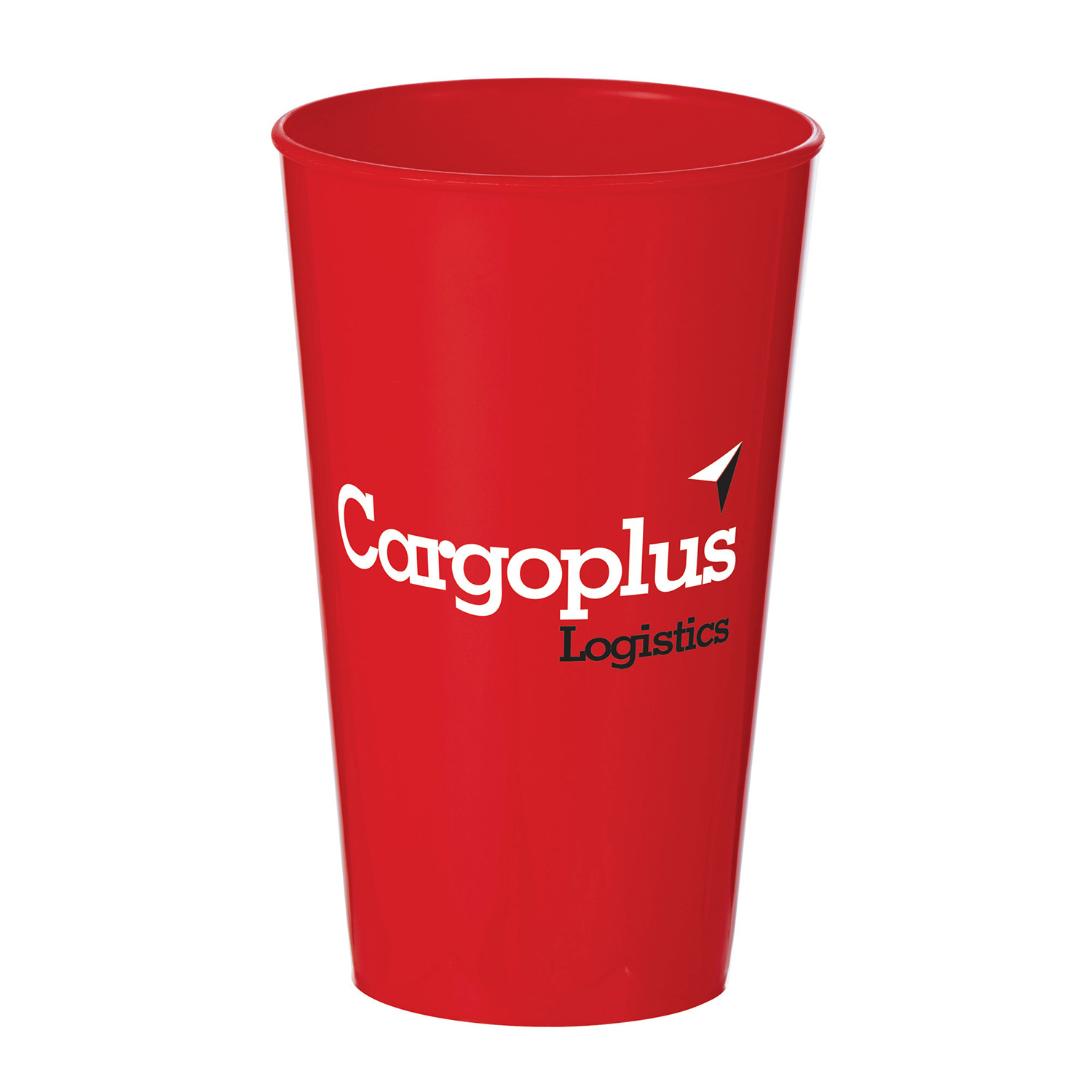 Arena Cup in red with 2 colour print logo