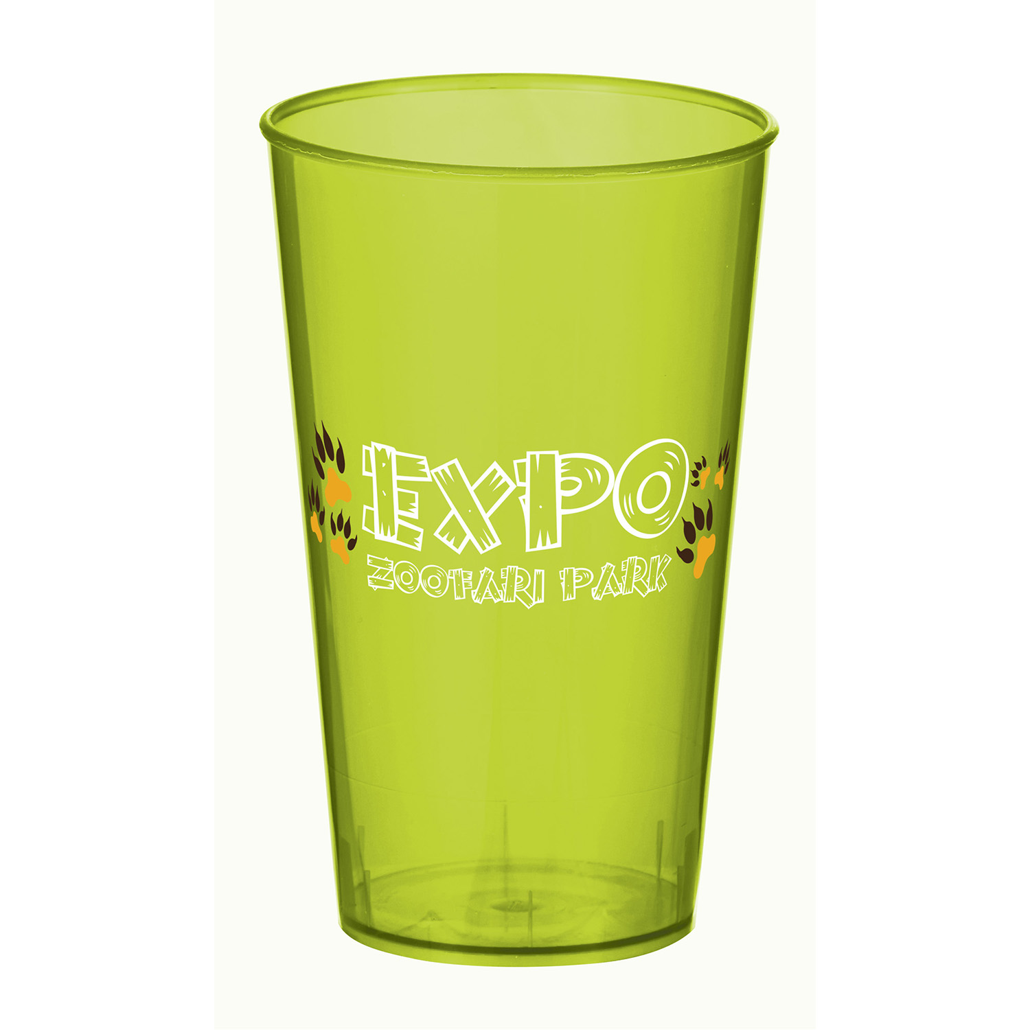 Arena Cup in lime with 3 colour print logo