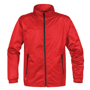 Axis Softshell Jacket in red with black full zip and 2 zipped pockets
