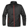 Axis Softshell Jacket in black with red full zip and 2 zipped pockets