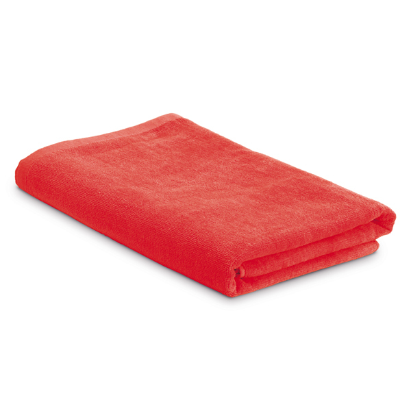 Beach towel in a bag in red