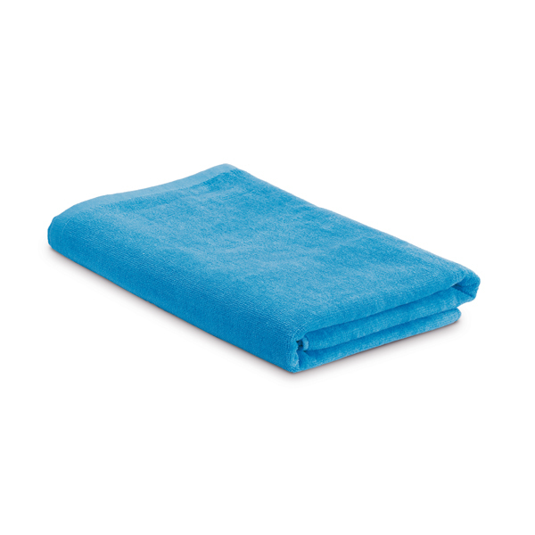 Beach towel in a bag in blue