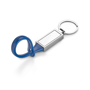 blue belt clip keyring with a plain silver middle