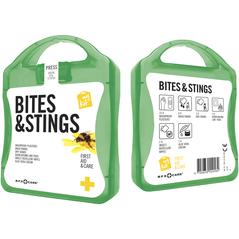 Bites And Stings First Aid Kit in green