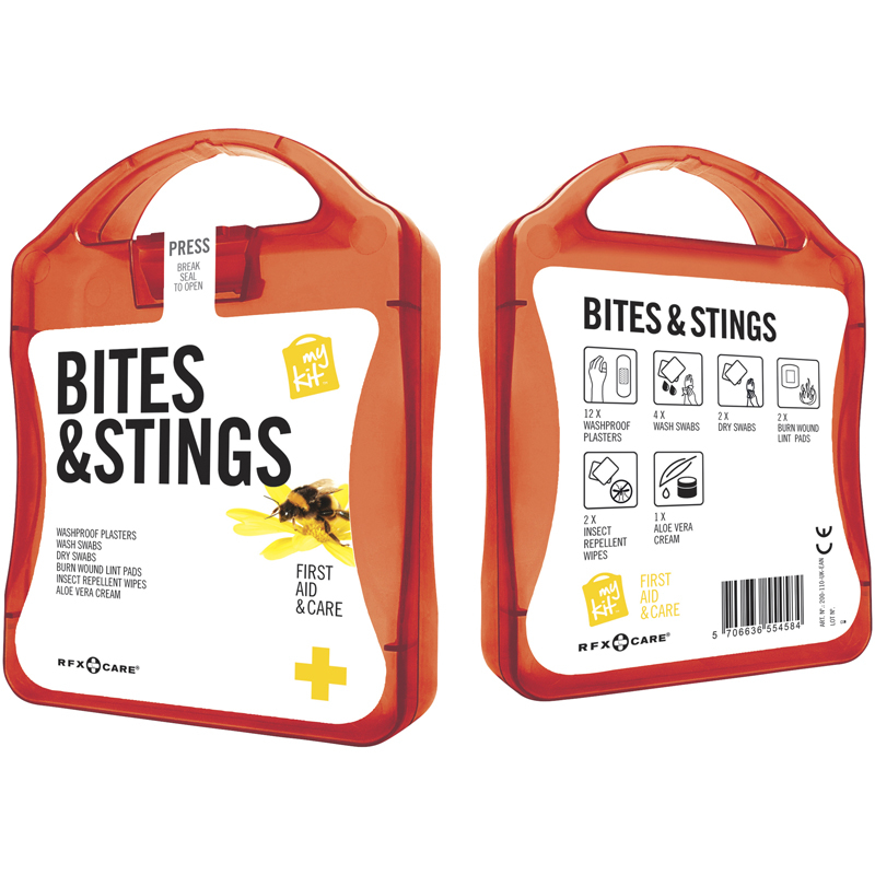 Bites And Stings First Aid Kit in red