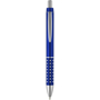 Blue shiny ball pen with chrome details