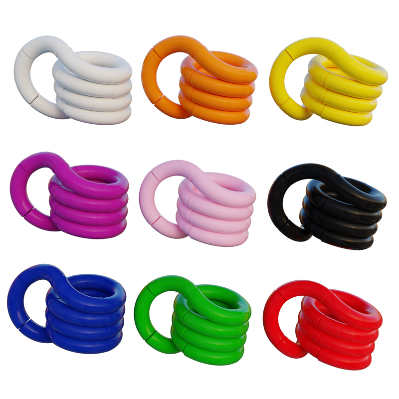 9 tangle toys in 9 different colours