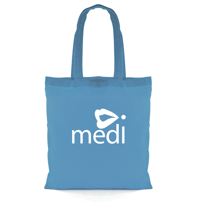 Budget Colour Shopper in blue with 1 colour print logo