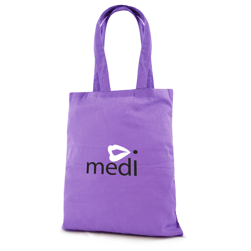 Budget Colour Shopper in purple with 2 colour print logo