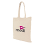 Budget Colour Shopper in natural with 2 colour print logo