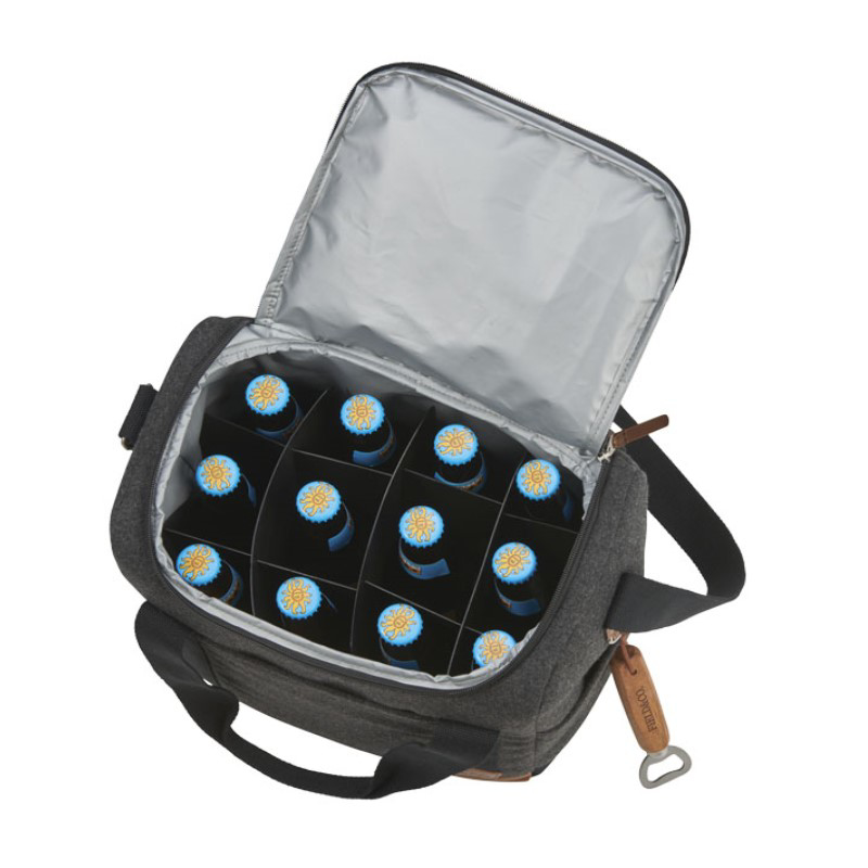 Large cooler bag with 12 bottles