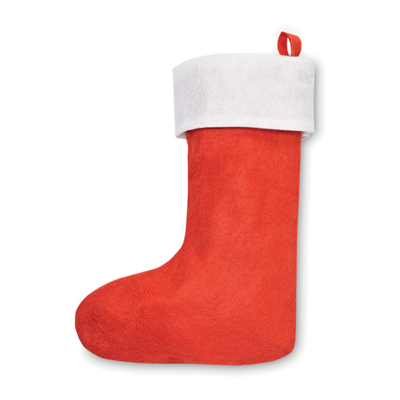 Christmas Stocking Boot in red and white
