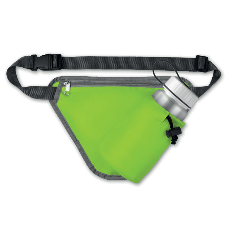 Chuino Waist Bag in Green With Sports Bottle