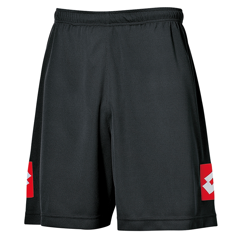 Classic Performance Football Shorts in black with 2 colour print logo on each side of leg