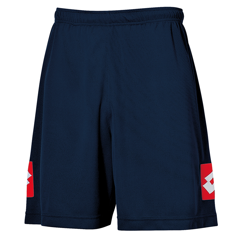 Classic Performance Football Shorts in navy with 2 colour print logo on each side of leg