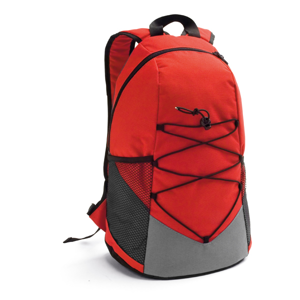Turim Colourful backpack in red and grey with black details