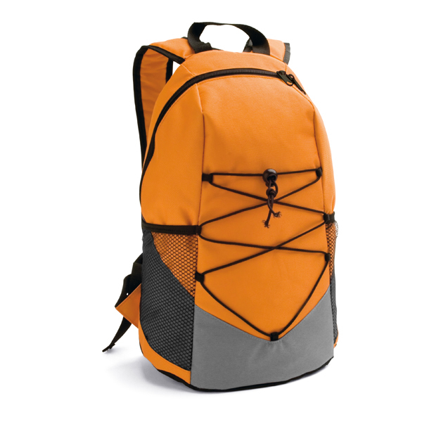 Turim Colourful backpack in orange and grey with black details