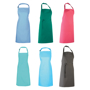 Colours Bib Apron with sliding adjustable buckle, neckband and ties