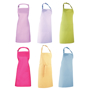 Colours Bib Apron with sliding adjustable buckle, neckband and ties