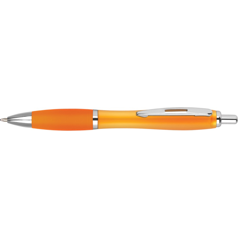 frosted orange click pen